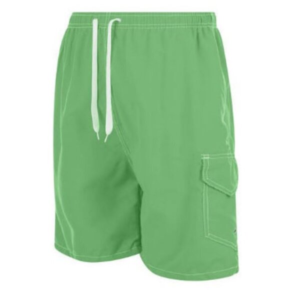 Men Swimming Trunks Swimwear Cargo Swim Shorts Beach Surf Board, Green, NEW - Picture 2 of 2